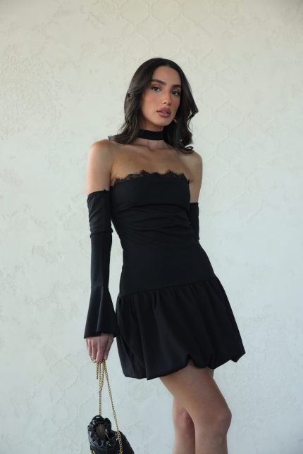 שמלת בלון שרוול אטום