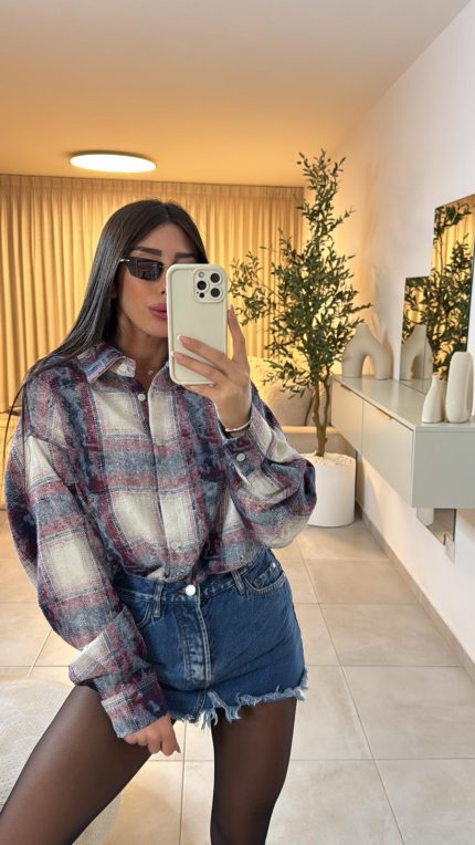 חולצת משבצות עבה